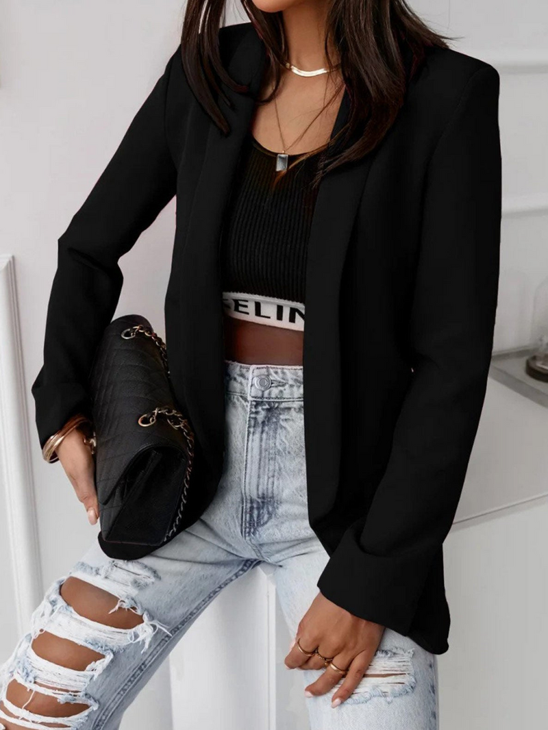 CARERRA OVERSIZED BLAZER JACKET-BLACK