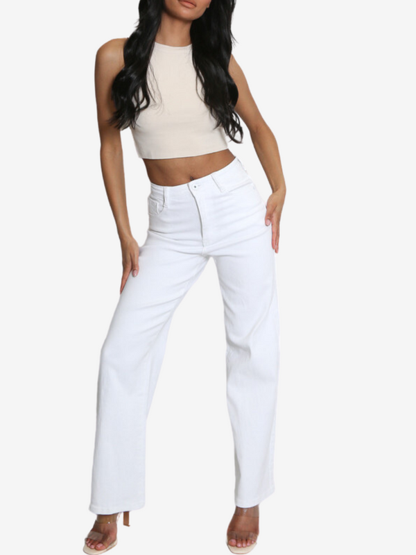 WHITE STRAIGHT LEG JEANS