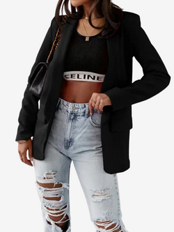 CARERRA OVERSIZED BLAZER JACKET-BLACK