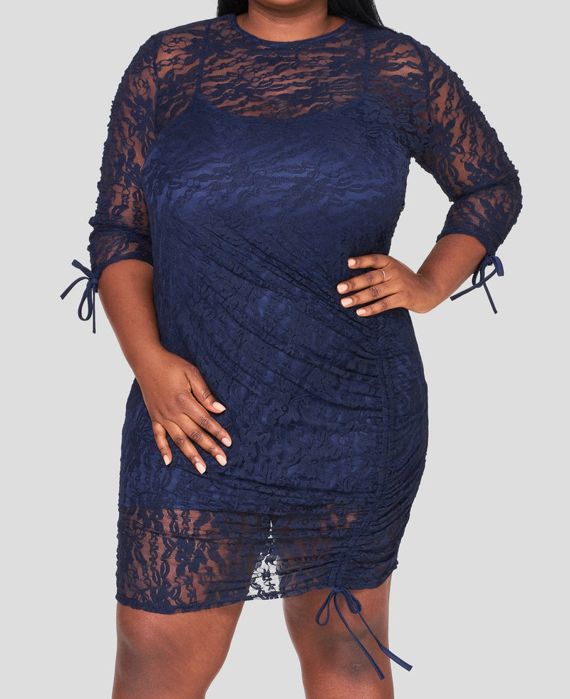 LACE MINI PARTY DRESS (CURVACEOUS)