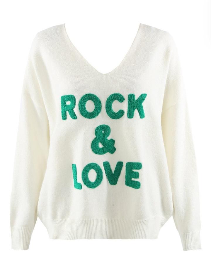 Rock & Love  V Neck Jumper