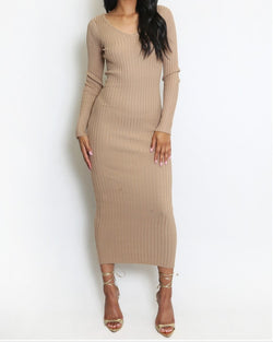 Studded Trim Midi Dress