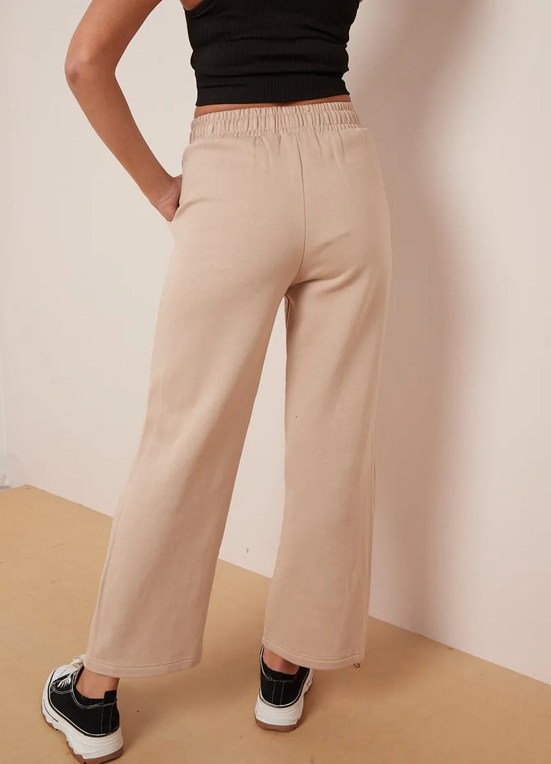 Wide Leg Fleece Trousers