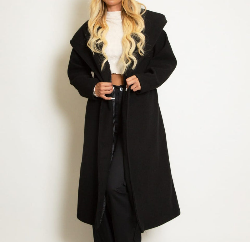 DUSTER COAT WITH HOOD