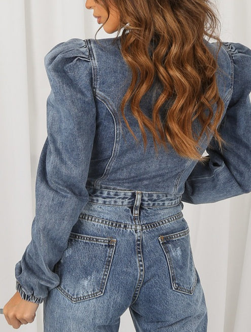 Zip UP DENIM JACKET