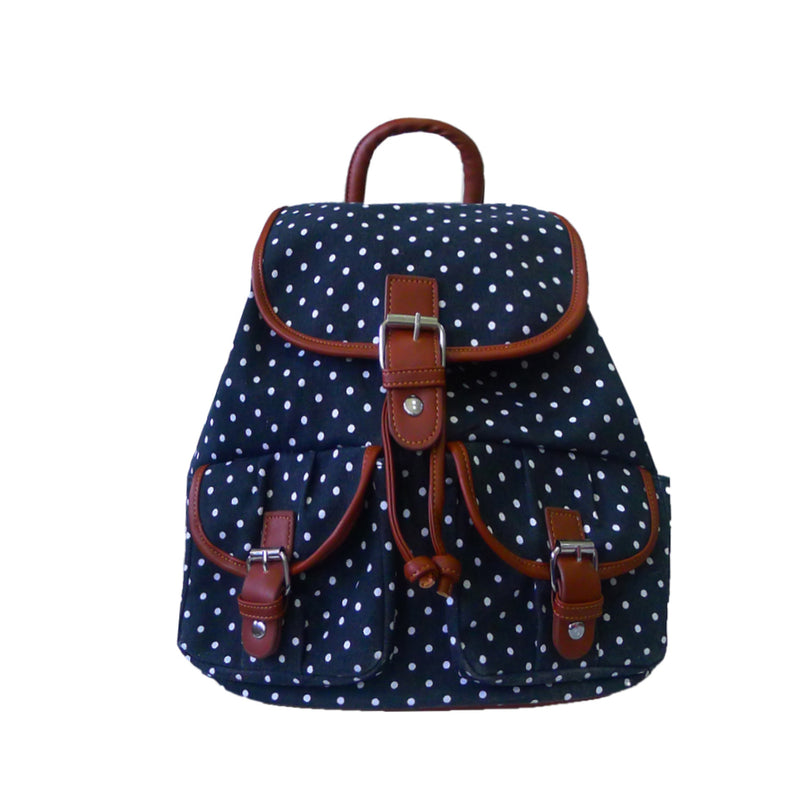 Mini Polka Dot Double Pocket Backpack