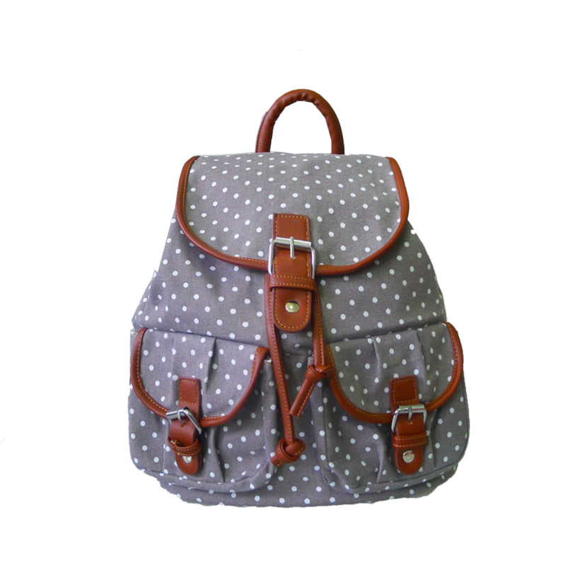 Mini Polka Dot Double Pocket Backpack