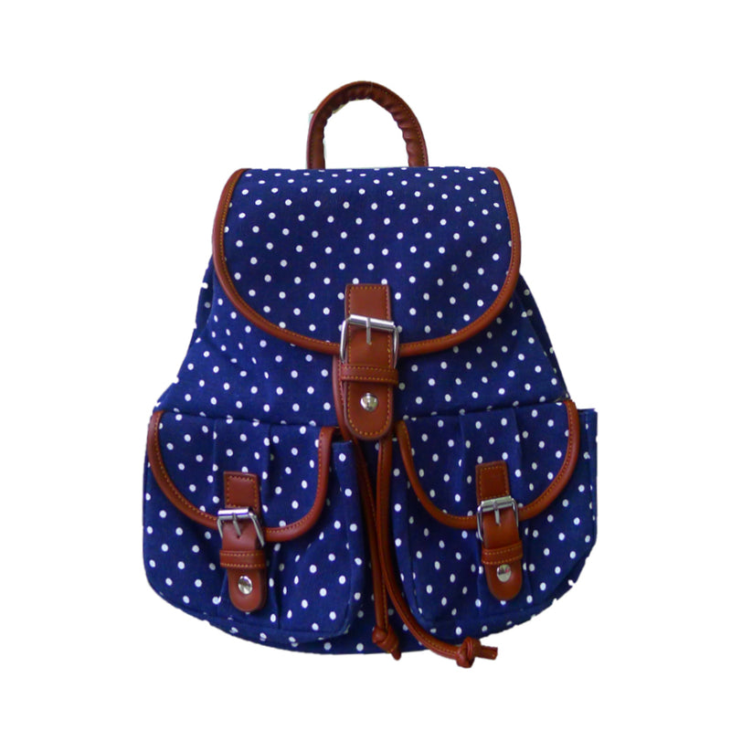 Mini Polka Dot Double Pocket Backpack