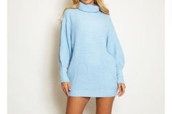 oversize roll neck jumper dress